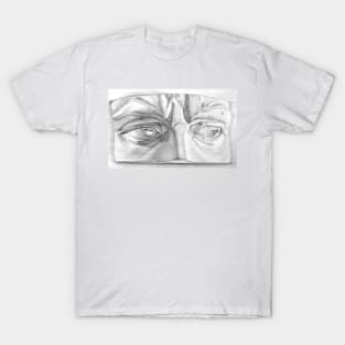 Michaelangelo Statue Eyes Drawing T-Shirt